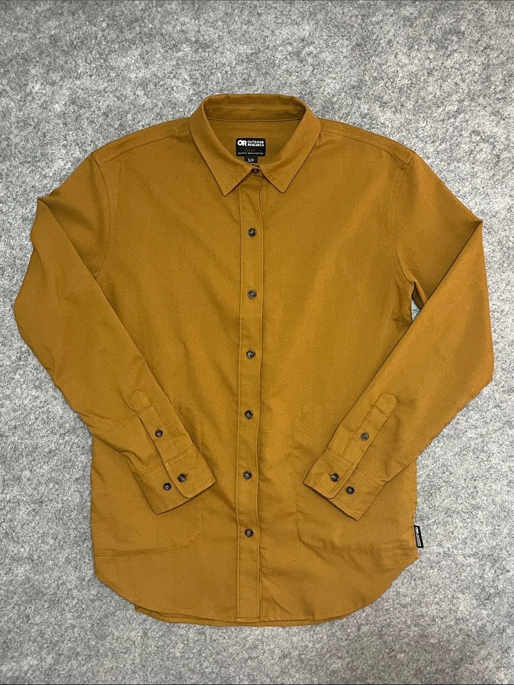 Outdoor Research Men's Button-Down Shirt - Mustard Yellow